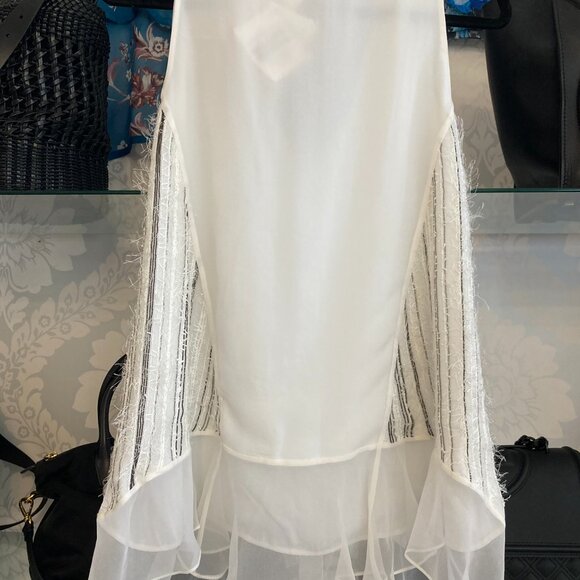 Brunello Cucinelli Stripe Sleeveless Blouse - Size 2XL NWT - Picture 5 of 10